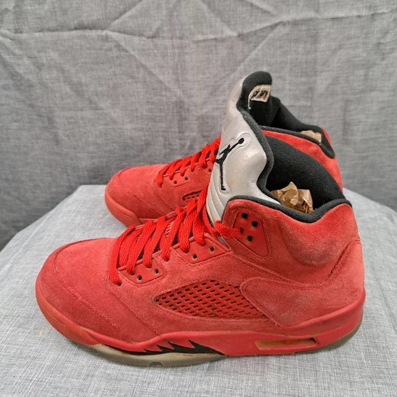 nike Other - Nike Air Jordan 5 Retro Red Suede 2017 Men's size 8
